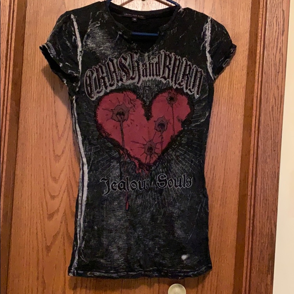 Crash and burn tee